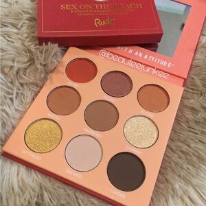 RUDE Sex on the Beach Vibrant Eyeshadow Palette - Gold, Brown, Cream Nudes NEW